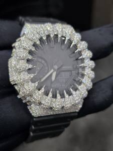 Reloj Hyper Ice GA2100 Modificado Personalizado, Caja de Metal Pesado, Aspecto de Diamantes de Primera Calidad, Reloj de Pulsera Analógico de Buceo, Estilo Urbano Hip Hop - Product Image 1