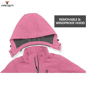 Nueva Chaqueta Softshell de Invierno para Mujer, Diseño Holgado, Transpirable, Tejida, Tallas Grandes, Impermeable, con Logotipo Impreso - Product Image 5