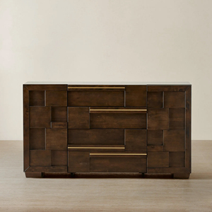 Cómoda Moderna de Lujo de Madera de Teca, Armario de Almacenamiento Independiente para Dormitorio, Mueble Multifuncional para Vestidor y Hogar Aman - Product Image 2