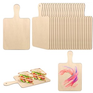Tabla de pan rectangular de madera de pino Aqdus Saleem, estilo rústico, blanqueada, con asas de cuerda, 2.0 cm de grosor, ecológica, duradera, al por mayor - Product Image 4