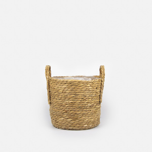 Wholesale Handwoven Seagrass Planter <b>Basket</b> with Handles Liner Boho Indoor Outdoor Storage Pot <b>for</b> Home Garden Decor OEM ODM - Product Image 3