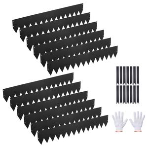 Bordatura per Paesaggistica in Acciaio Zincato Resistente, Confezione da 12, 40 x 6 Pollici, con 14 Clip di Montaggio per Piante Artificiali - Product Image 1