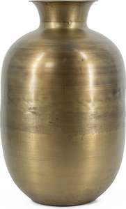 Vase décoratif abstrait minimaliste avec poignée - Vase de table en métal finition mate résistant à la rouille - Ornement de bureau contemporain - Product Image 3