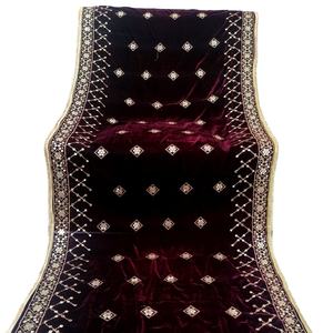 WS INTERNATIONAL Totalmente bordado Pakistani Shawl Net Dupatta Hermoso terciopelo Terciopelo Hermosos colores para poliéster musulmán - Product Image 1