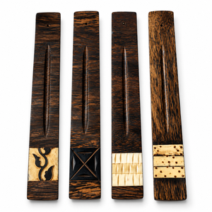 Juego de Porta Incienso de Madera de Acacia Hecho a Mano, 4 Quemadores de Varillas Tallados, Decoración Rústica, Venta al por Mayor, OEM, ODM, Marca DECORYUG, Envío Rápido - Product Image 3