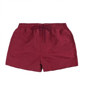 Prix de gros personnalisé, Meilleures ventes, Short de bain décontracté d'été uni pour le surf, en polyester tricoté respirant à taille élastique et séchage rapide - Product Image 3