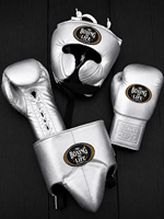 Nouveaux gants de boxe en cuir premium No Boxing No Life, protège-tête professionnel pour l'entraînement et la compétition, et protège-glandes.