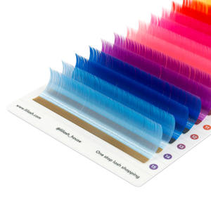 Mixed colorful lashes various shades faux mink lashes mixed length colored lash supplies wholesale fast <b>fanning</b> - Product Image 4