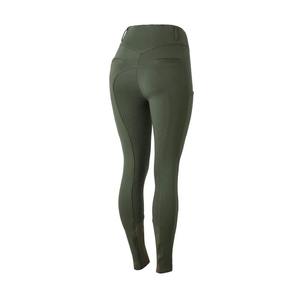 2026 Custom Women High Waist Olive Green Riding Breeches Full Length With Pockets Equestrian Pants 2026 - Product Image 2