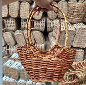 Cesta de picnic de mimbre tejida a mano de Vietnam, ecológica, con asas de ratán natural, para comidas al aire libre, mercados de agricultores, regalo - Product Image 6