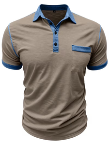 ผ้าพรีเมียมสั่งทำพิเศษสำหรับเสื้อยืดผู้ชาย ระบายอากาศได้ดี ผ้าฝ้าย 100% สำหรับเสื้อกอล์ฟ พิมพ์ลายลำลอง กันยับ - Product Image 3