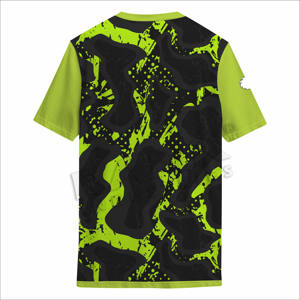 T-shirts pour hommes à manches courtes 100% coton respirant à col rond et coupe ample avec logo personnalisé, très demandés - Product Image 2
