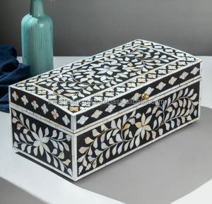Boîte de rangement pour bijoux élégante en nacre véritable, parfaite pour organiser des bagues, colliers, design Artisan Craft - Product Image 1