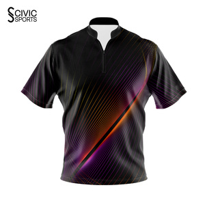 Wholesale Breathable <b>Bowling</b> for Shirt Custom Logo Short Sleeve Teamwear Jersey Men Women Youth Sportswear - Product Image 3