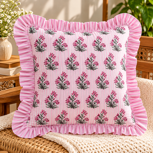 Elegante Funda de Cojín con Volantes para Decoración del Hogar, Sofá, Dormitorio y Acentos Elegantes para el Interior de la Sala de Estar - Product Image 1