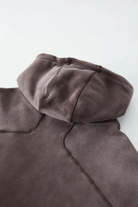 Sweat-shirts délavés à l'acide OEM fabriqués pour les marques de vêtements avec étiquette privée et production rapide - Product Image 3