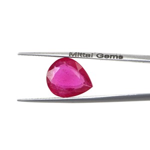 Rubis naturels de Bangkok, formes poire calibrées 12x15mm, pierres précieuses de rubis naturelles facettées en vrac pour la fabrication de bijoux, prêtes à l'emploi - Product Image 2