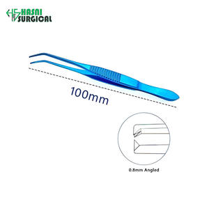 Pinzas de Acero Inoxidable para Tejidos, Pinzas Dentadas Rectas de 0.1 mm, Juego de Instrumentos Manuales, Instrumentos Quirúrgicos Oftálmicos - Product Image 6