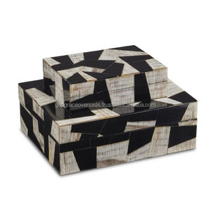 Boîte à bijoux écologique en corne de vache de buffle, parfaite pour les amateurs de bijoux fins Boîte de présentation de bijoux en corne de boeuf à bas prix - Product Image 4