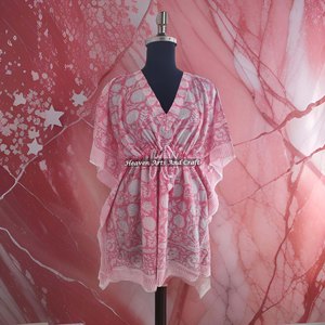Vestido de Noche Africano para Mujer, Vestidos Étnicos, Vestidos Cortos Tipo Kaftan KFCS179, El Mejor Vestido de Mujer con Estampado a Mano - Product Image 2