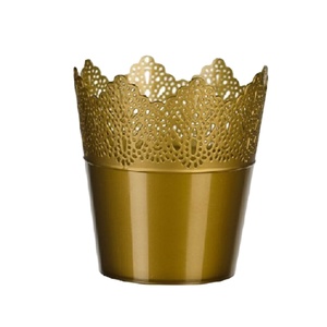 Portavelas Votivo de Hierro Metálico con Acabado Dorado, Diseño Elegante para Decoración del Hogar, Eventos Interiores y Exteriores y Bodas - Product Image 1