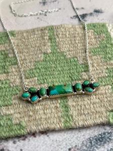 Handmade Kingman Turquoise <b>Necklace</b> Sterling Silver Southwestern <b>Boho</b> Jewelry Gift for Her - Product Image 5