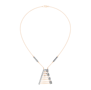 Lujo elegante collar de cadena de 16 pulgadas 14K 18K oro sólido Natural Esmeralda corte diamante colgante joyería fina para mujeres regalo perfecto - Product Image 5