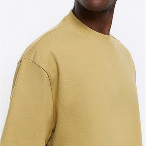 Camiseta Personalizada para Hombre, Hombros Caídos, Oversize, Transpirable, de Secado Rápido, Lona de Poliéster/Algodón, Venta al por Mayor, Color Personalizado - Product Image 5