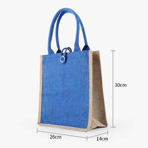 Bolsa de Compras de Yute Natural, Fibra Verde, Ecológica, Reutilizable, para Empaquetado Minorista - Product Image 5