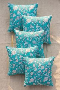 Printed Cotton Cushion Cover Square Throw Pillowcase Floral <b>Sofa</b> <b>Pillow</b> Cover for Bedroom Living Room Decor - Product Image 2