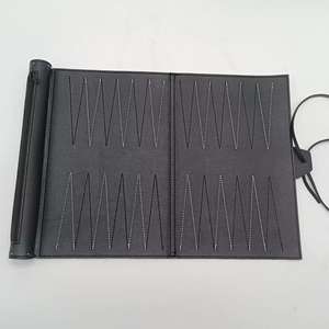 Juego de Backgammon Metálico Plegable Personalizado de Fábrica, Portátil, con Tablero de Microfibra de Gamuza, Cuero Cristalizado, para Entretenimiento y Juego de Ajedrez - Product Image 4