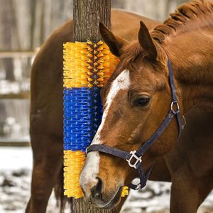 Juego de 4 cepillos rascadores para ganado, producto para el cuidado de caballos con 8 tornillos, rascador para vacas de 20 x 7.5 pulgadas para aliviar la picazón en la espalda, fácil de limpiar - Product Image 2