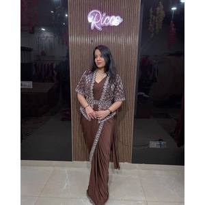 Belle robe Saree ornée de Koti pour la fête de carrière - Product Image 6