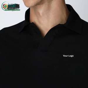 Camiseta Polo Negra de Manga Larga para Hombre con Logotipo Personalizado, Polo Casual Sólido para Negocios y Golf, Fabricante - Product Image 4