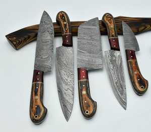 Premium OEM ODM Damascus Steel Kitchen <b>Knife</b> <b>Set</b> 5PCS Professional Chef <b>Knives</b> Hand Forged Razor <b>Sharp</b> Wholesale Manufacturer - Product Image 4