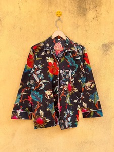 Conjunto de Pijama Clásico de Algodón Ecológico para Mujer, Corte Holgado, Manga Larga, Bordado Floral, Ropa de Dormir Larga, Primavera Verano - Product Image 6