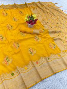 Sari de Seda Estampado Suave, de Moda, para Festivales, con Blusa, Ropa Tradicional India para Mujer, al Mejor Precio al por Mayor, Surat Ga - Product Image 4