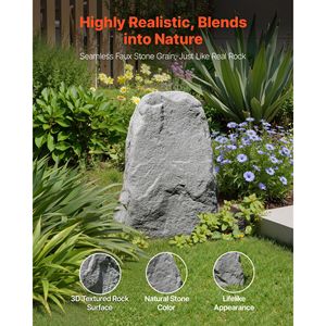 Copertura Leggera per Pozzo in Finta Roccia da Esterno, Design Realistico Senza Giunture, Resistente alle Intemperie, Copertura in Finta Roccia per Serbatoio - Product Image 2