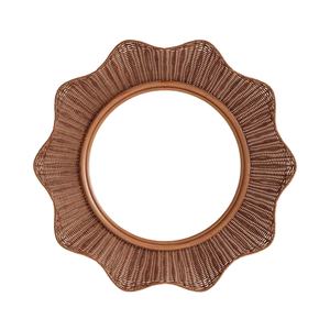 Adorno de Pared Colgante de Mimbre Estilo Bohemio, Diseño Floral, Decoración para Dormitorio, Hecho en Vietnam, Varios Elementos - Product Image 1