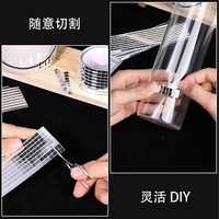 Tuiles de mosaïque en verre cristal autocollantes DIY 5x5mm carrées pour décoration intérieure de mariage, boule disco et création de cartes