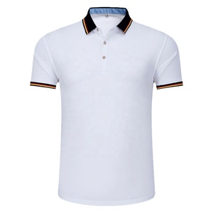 Polos de golf para hombre al por mayor impresión personalizada logotipo bordado poliéster 100% algodón tallas grandes rectas OEM liso en blanco - Product Image 3