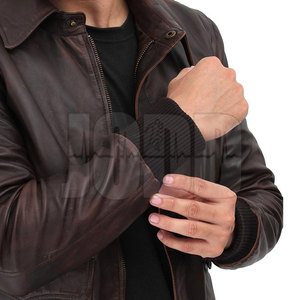 Chaqueta de Cuero para Hombre, Diseño Personalizado, Alta Calidad, Transpirable, Invierno, Color Sólido, Piel de Vaca, Logotipo Frontal, Estilo Urbano, Forro de Algodón - Product Image 3