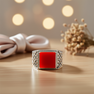 แหวนแฟชั่นเรดออนิกซ์ (9.1 กรัม) - Product Image 3