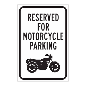 Panneau de signalisation pour moto Brady Reserved, durable et haute visibilité, pour usage intérieur/extérieur - Product Image 1