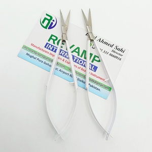 Ciseaux à cuticules russes de haute précision en acier inoxydable à tête courbée, micro-ciseaux de beauté tranchants pour manucure et soin des peaux douces - Product Image 3