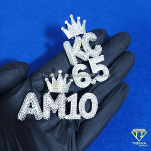 สร้อยคอจี้ฮิปฮอป "CHOLO WX" แบบปรับแต่งได้ ประดับเพชรโมอิสซาไนต์ ตัวอักษรแบบมีเสน่ห์ หรูหรา เหมาะเป็นของขวัญ - Product Image 2