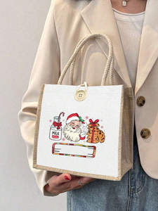 Bolsa de Mano de Yute Reutilizable Ecológica para Uso Diario - Product Image 6