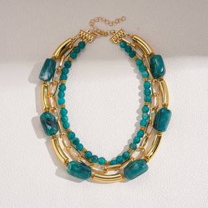 Collar de Cuentas Irregulares de Resina Hecho a Mano, Multicolor, Joyería de Moda, Artesanía Fundida, para Mujeres y Niñas, el Más Vendido y de Mejor Calidad - Product Image 1