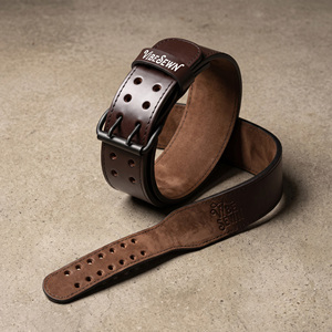 VIBE SEWN Leather Weightlifting <b>Belt</b> Adjustable <b>Waist</b> Support Unisex Buckle Closure Strength Training Gear - Product Image 5