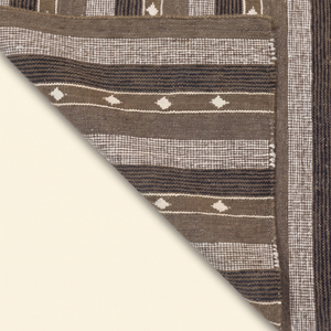 Tapis DECORDEC en laine marron moka, écologique, antidérapant, à tissage plat, motif diamant fait main, pour salon et intérieurs d'hôtels - Product Image 5
